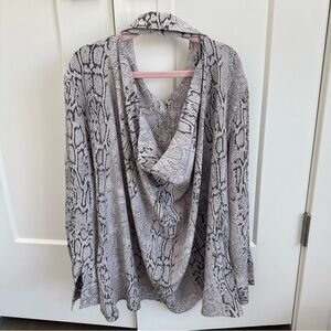 Zimmermann Snakeskin Patterned Silk Blouse